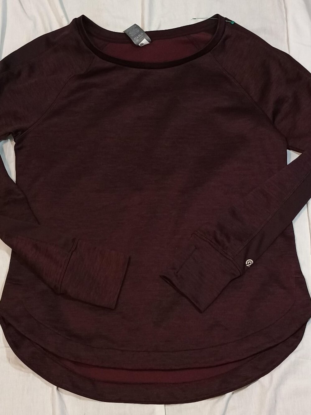 Champion/C9 Tunic Top/Womens M/Plum Raglan Sleeve Athleisure Workout Casual Shir